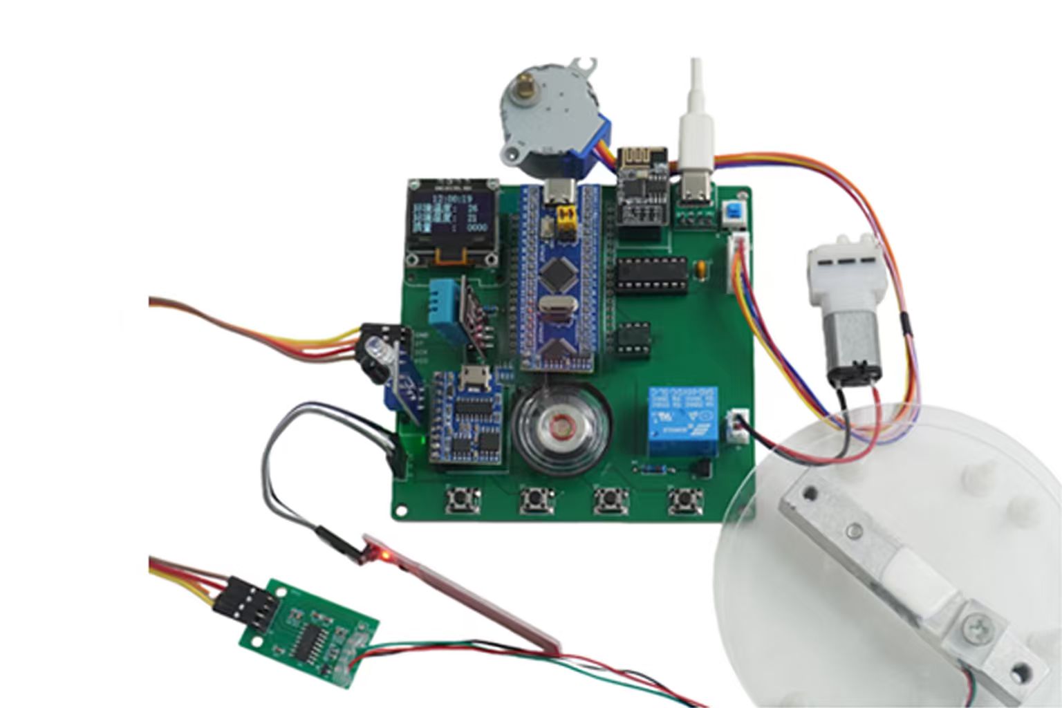 STM32智慧寵物喂食系統｜溫濕度・光敏偵測・定時喂食・藍牙APP控制