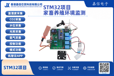 STM32家禽養殖環境監測系統（溫濕度／CO₂／氨氣／光照／水位）含WiFi遠端控制