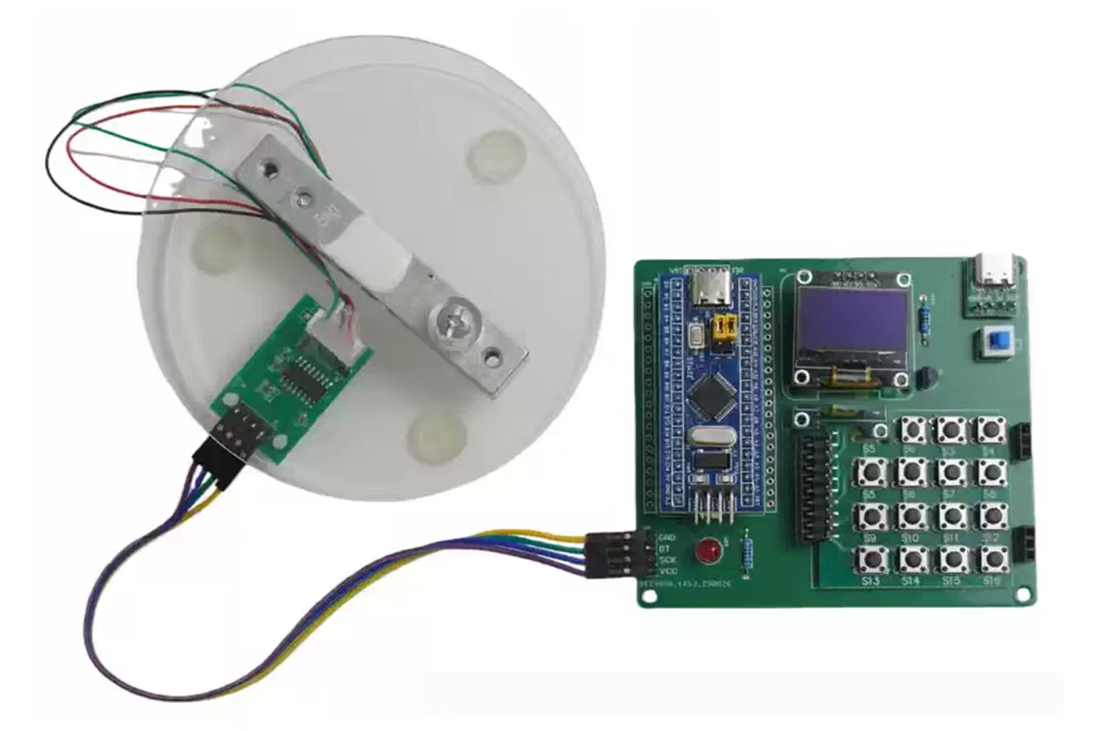 STM32智能電子秤（含OLED顯示與矩陣鍵盤）